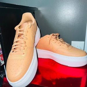 NIKE Women's Court Vision Alta Leather Platform Casual Sneakers